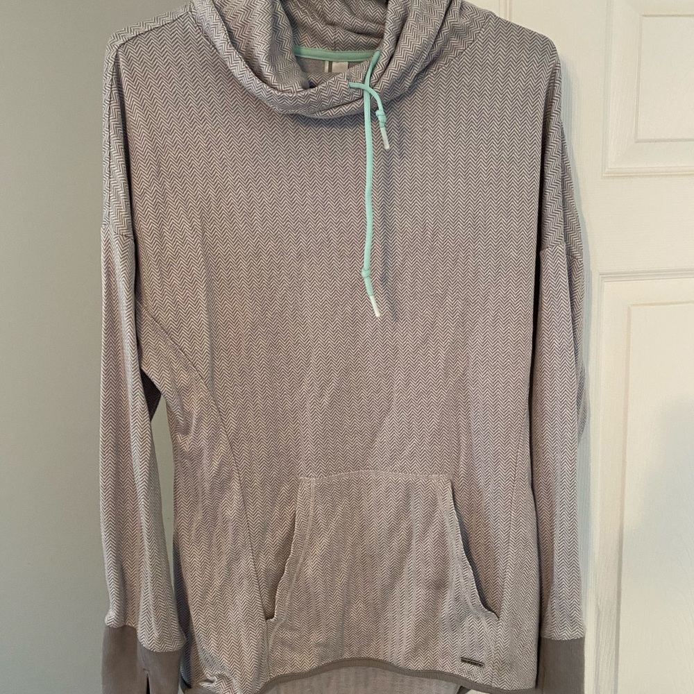 Purple and white chevron pattern oversized sweatshirt